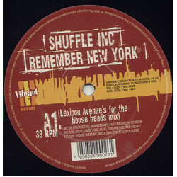 Shuffle Inc. Remember New York (Lexicon Avenue Mixes) VINYL 12" USED