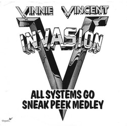 Vinnie Vincent Invasion All Systems Go Sneak Peek Medley USED VINYL 7INCH SINGLE SIDED PROMO