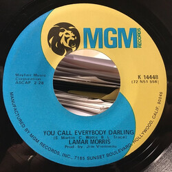 Lamar Morris You Call Everybody Darling / I Need You USED VINYL 7INCH 45 RPM