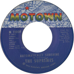 The Supremes Automatically Sunshine USED VINYL 7INCH 45 RPM