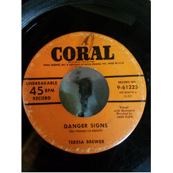 Teresa Brewer Danger Signs / Au Revoir USED VINYL 7INCH 45 RPM