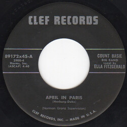 Count Basie Big Band / Ella Fitzgerald April In Paris USED VINYL 7INCH 45 RPM