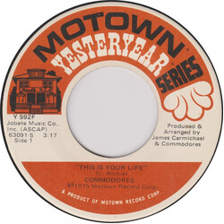 Commodores This is Your Life / Sweet Love USED VINYL 7INCH 45 RPM