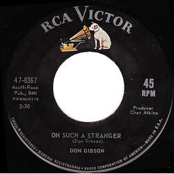 Don Gibson Oh Such A Stranger / Fireball Mail USED VINYL 7INCH 45 RPM