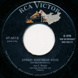 Jaye P. Morgan Danger! Heartbreak Ahead Vinyl USED
