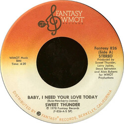 Sweet Thunder Baby, I Need Your Love Today / I Don't Care What You Say USED VINYL 7INCH 45 RPM