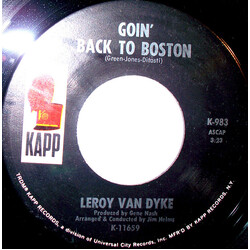 Leroy Van Dyke Goin' Back To Boston USED VINYL 7INCH 45 RPM