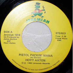 Hoyt Axton Pistol Packin' Mama USED VINYL 7INCH 45 RPM