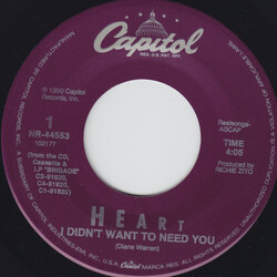 Heart I Didn't Want To Need You VINYL 7" USED