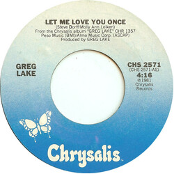 Greg Lake Let Me Love You Once USED VINYL 7INCH 45 RPM