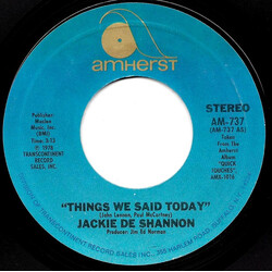 Jackie DeShannon Things We Said Today USED VINYL 7INCH 45 RPM