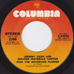 Johnny Cash / Maybelle Carter Pick The Wildwood Flower USED VINYL 7INCH 45 RPM