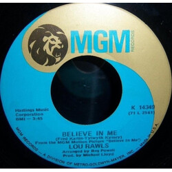 Lou Rawls Believe In Me / His Song Shall Be Sung USED VINYL 7INCH 45 RPM