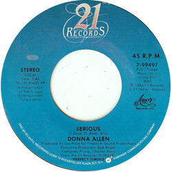 Donna Allen Serious USED VINYL 7INCH 45 RPM