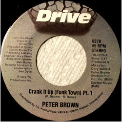 Peter Brown (2) Crank It Up (Funk Town) USED VINYL 7INCH 45 RPM