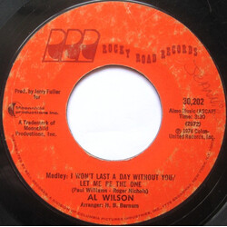 Al Wilson Medley: I Won't Last A Day Without You/Let Me Be The One USED VINYL 7INCH 45 RPM
