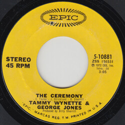 George Jones & Tammy Wynette The Ceremony / The Great Divide USED VINYL 7INCH 45 RPM