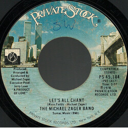 The Michael Zager Band Let's All Chant USED VINYL 7INCH 45 RPM SINGLE