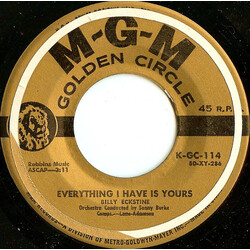 Billy Eckstine Everything I Have Is Yours / I Apologize USED VINYL 7INCH 45 RPM