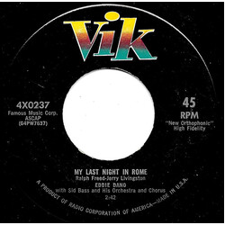 Eddie Dano My Last Night In Rome / (La La) Colette USED VINYL 7INCH 45 RPM