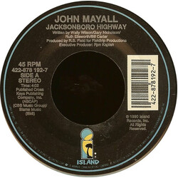 John Mayall Jacksonboro Highway USED VINYL 7INCH 45 RPM