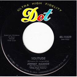 Johnny Maddox (2) / The Rhythmasters Solitude / Nickelodeon Tango USED VINYL 7INCH 45 RPM