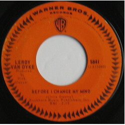 Leroy Van Dyke Before I Change My Mind / Roses From A Stranger USED VINYL 7INCH 45 RPM