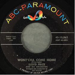 Lloyd Price And His Orchestra Wont'cha Come Home / Come Into My Heart USED VINYL 7INCH 45 RPM