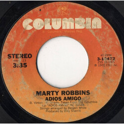 Marty Robbins Adios Amigo USED VINYL 7INCH 45 RPM STYRENE