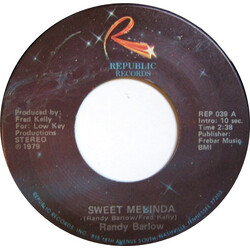 Randy Barlow Sweet Melinda USED VINYL 7INCH 45 RPM