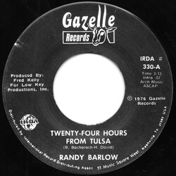 Randy Barlow Twenty-Four Hours From Tulsa USED VINYL 7INCH 45 RPM