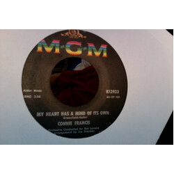 Connie Francis My Heart Has A Mind Of Its Own USED VINYL 7INCH 45 RPM