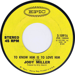 Jody Miller To Know Him Is To Love Him USED VINYL 7INCH 45 RPM STEREO