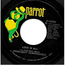 Engelbert Humperdinck Love Is All / Lady Of The Night USED VINYL 7INCH 45 RPM STYRENE