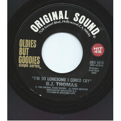 B.J. Thomas / The Duprees I'm So Lonesome I Could Cry / Why Don't You Believe Me USED VINYL 7INCH 45 RPM SINGLE