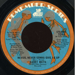 Barry White Never, Never Gonna Give Ya Up / Honey Please, Can't Ya See USED VINYL 7INCH 45 RPM
