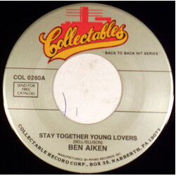 Ben Aiken / Derek Martin Stay Together Young Lovers / You Better Go USED VINYL 7INCH 45 RPM