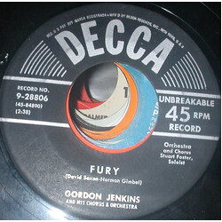 Gordon Jenkins And His Orchestra Fury / Afternoon Dream USED VINYL 7INCH 45 RPM