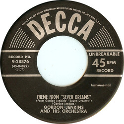 Gordon Jenkins And His Orchestra Theme From "Seven Dreams" USED VINYL 7INCH 45 RPM