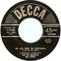 Gordon Jenkins And His Orchestra And Chorus In An Inn In Indiana USED VINYL 7INCH 45 RPM