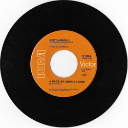 Eddy Arnold A Part Of America Died / Call Me USED VINYL 7INCH 45 RPM