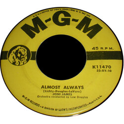 Joni James Almost Always / Is It Any Wonder USED VINYL 7INCH 45 RPM