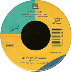Jude Cole Baby, It's Tonight USED VINYL 7INCH 45 RPM
