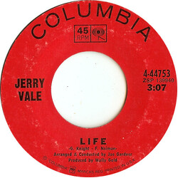 Jerry Vale Life / Congratulations, I Guess USED VINYL 7INCH 45 RPM