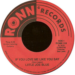Little Joe Blue If You Love Me Like You Say / Sweet 16 USED VINYL 7INCH 45 RPM