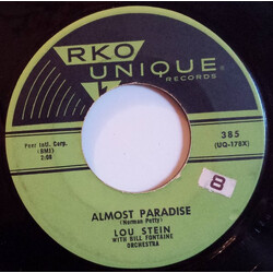 Lou Stein / Bill Fontaine Orchestra Almost Paradise USED VINYL 7INCH 45 RPM