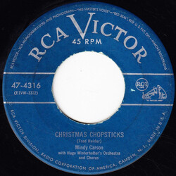 Mindy Carson / Hugo Winterhalter's Orchestra And Chorus Christmas Chopsticks / Doors That Lead To You USED VINYL 7INCH 45 RPM