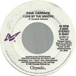 Paul Carrack I Live By The Groove USED VINYL 7INCH 45 RPM