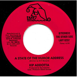 Kip Addotta A State Of The Humor Address USED VINYL 7INCH 45 RPM STEREO