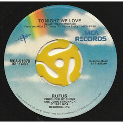 Rufus Tonight We Love USED VINYL 7INCH 45 RPM